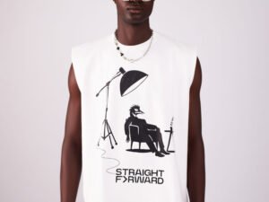 SF Focus Tank White Sleeveless Shirt