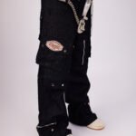 SF Heavy Weight Cargo Pant (Stoned Washed Black Denim)