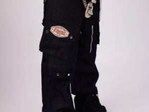 SF Heavy Weight Cargo Pant (Stoned Washed Black Denim)